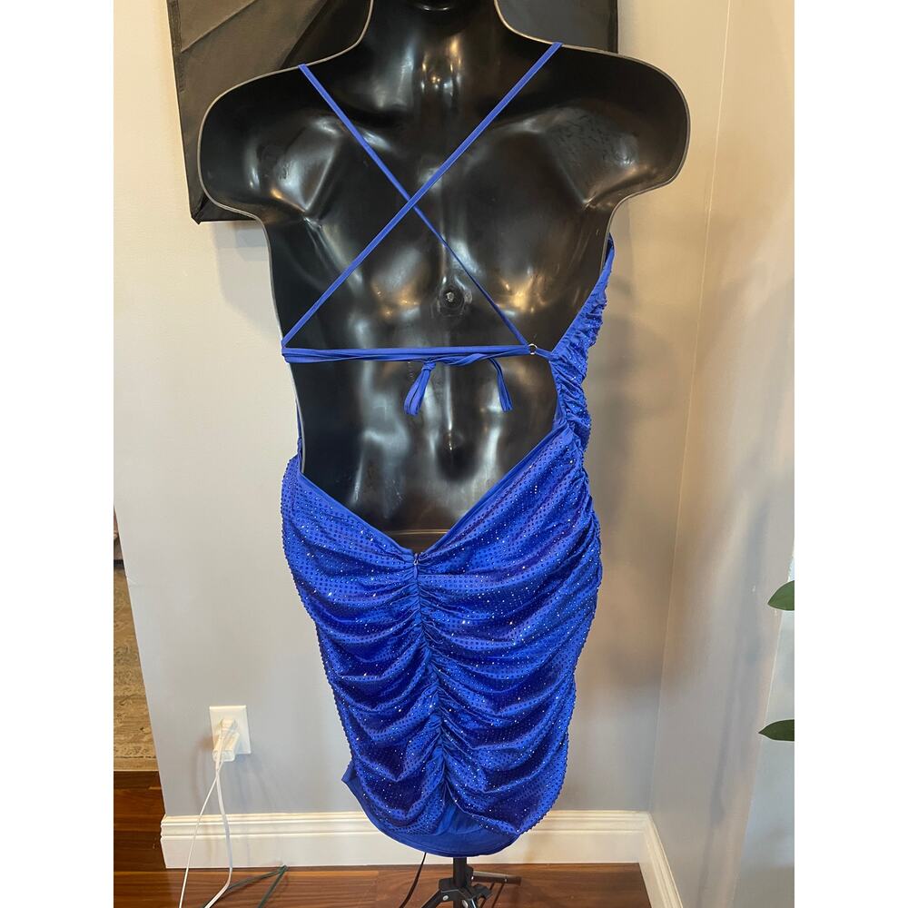 Akira MIAMI NIGHTS METALLIC RHINESTONE MINI DRESS - Picture 3 of 4